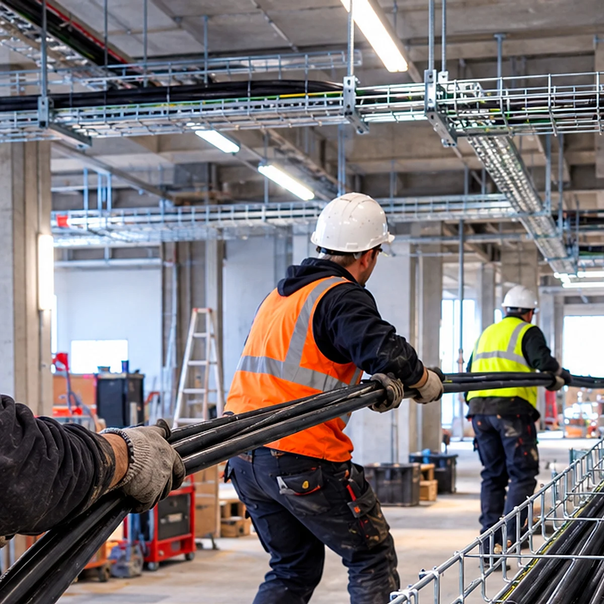 Equipe DG Cables en installation