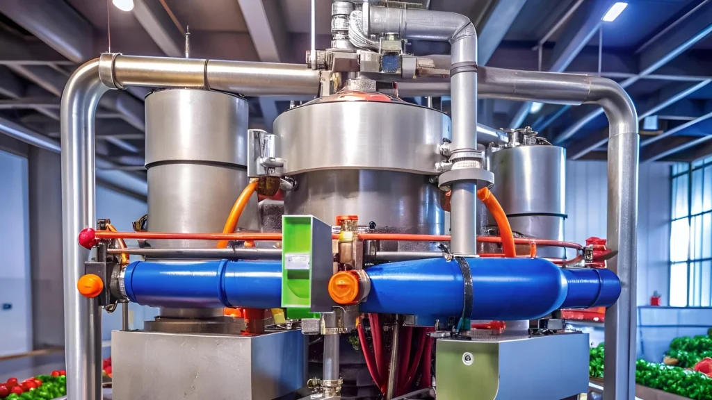 Machine de transformation alimentaire avec convoyeur