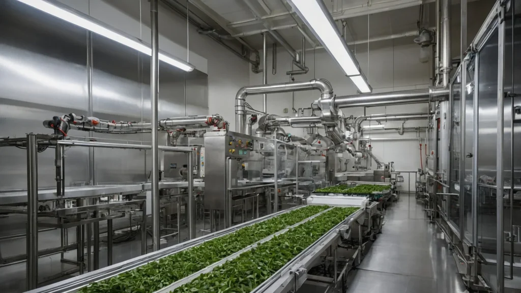 Atelier de production d'une usine agroalimentaire