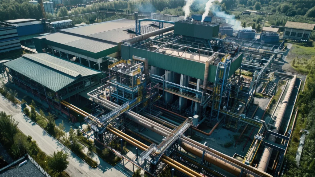 Centrale thermique sur un site industriel