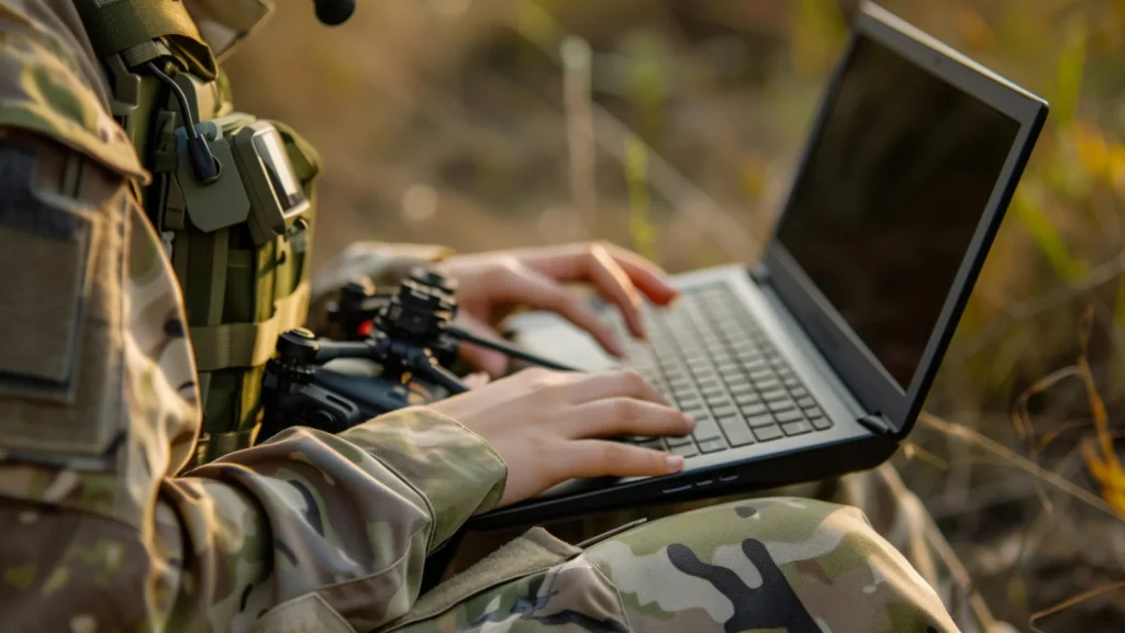 Opération technique sur un site militaire