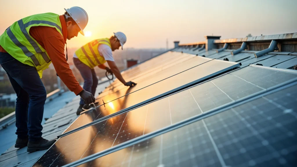 Installation photovoltaïque et raccordement électrique