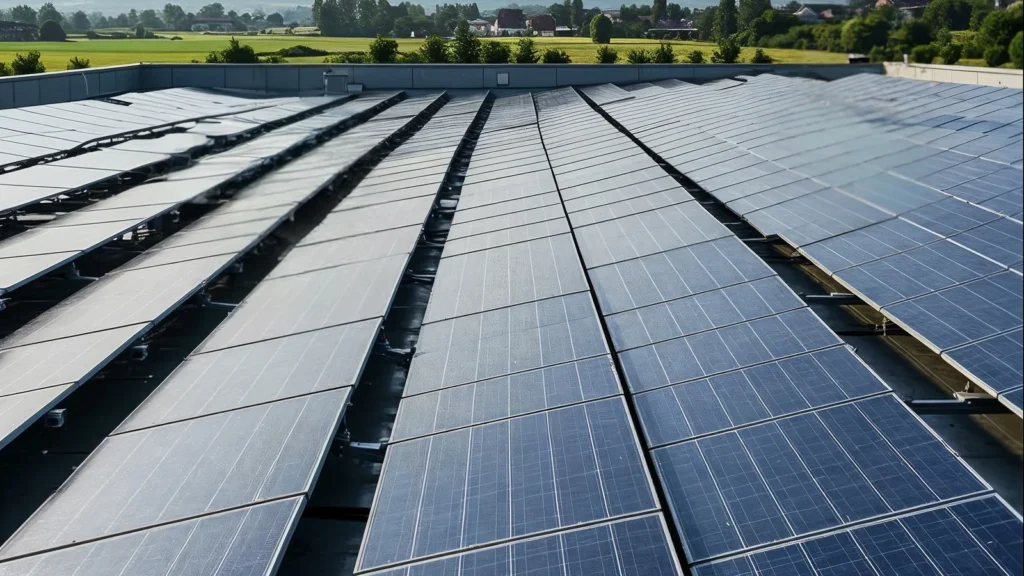 Champ de panneaux photovoltaïques